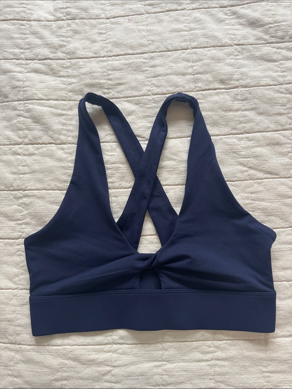 Fabletics Navy Cross-Back Sports Bra